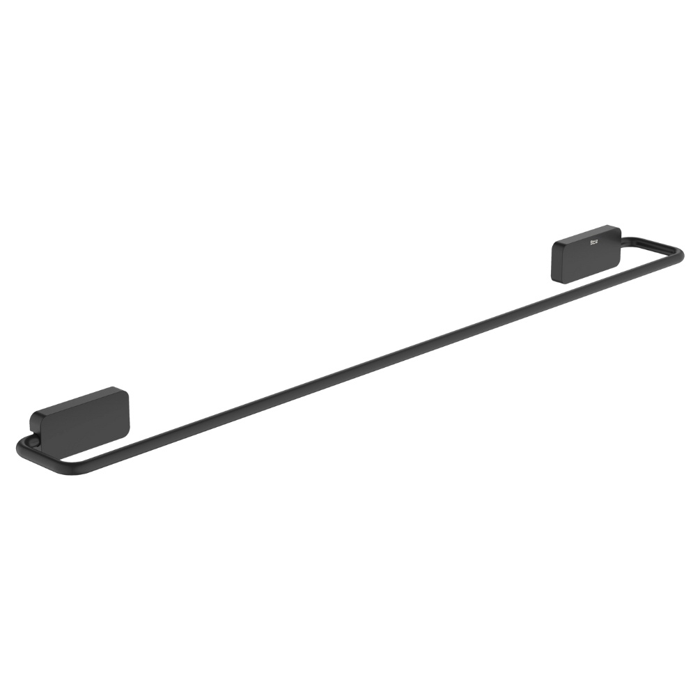 Cut out image of the Roca Sonata Matt Black 600mm Towel Rail